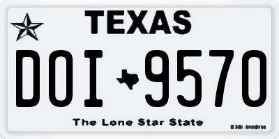 TX license plate DOI9570