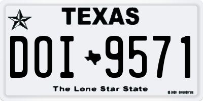 TX license plate DOI9571