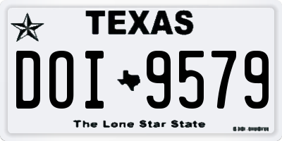 TX license plate DOI9579
