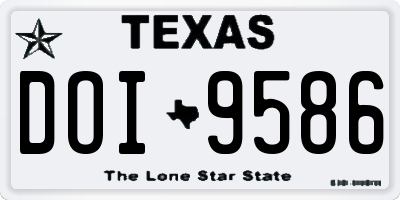 TX license plate DOI9586