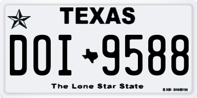 TX license plate DOI9588