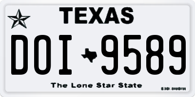 TX license plate DOI9589