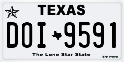 TX license plate DOI9591