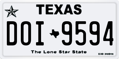 TX license plate DOI9594
