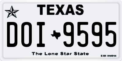 TX license plate DOI9595