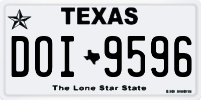TX license plate DOI9596
