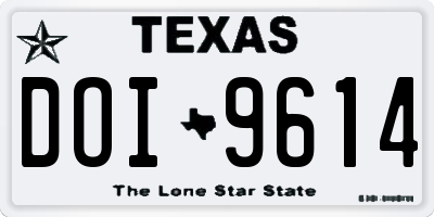 TX license plate DOI9614