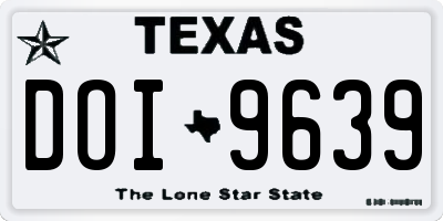 TX license plate DOI9639