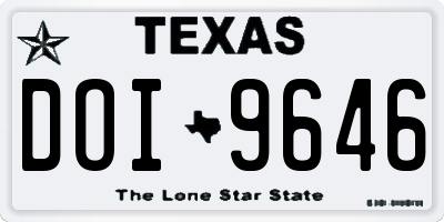 TX license plate DOI9646