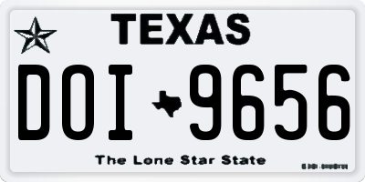TX license plate DOI9656