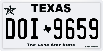 TX license plate DOI9659
