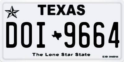 TX license plate DOI9664