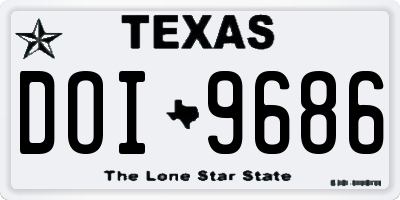TX license plate DOI9686