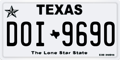 TX license plate DOI9690