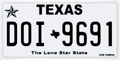 TX license plate DOI9691