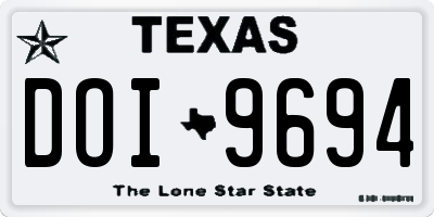 TX license plate DOI9694