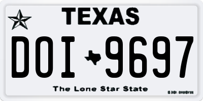 TX license plate DOI9697