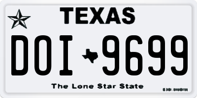 TX license plate DOI9699