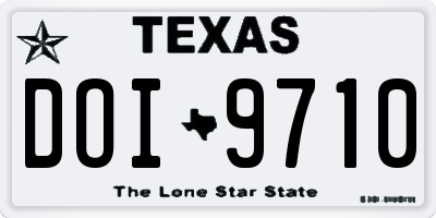 TX license plate DOI9710