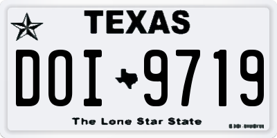 TX license plate DOI9719