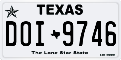 TX license plate DOI9746