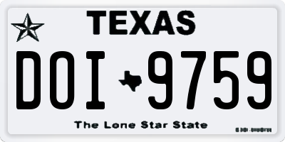 TX license plate DOI9759