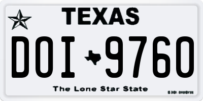 TX license plate DOI9760