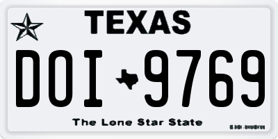 TX license plate DOI9769