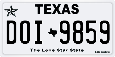TX license plate DOI9859