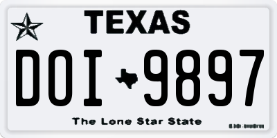 TX license plate DOI9897