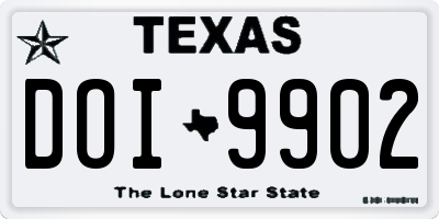 TX license plate DOI9902