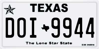 TX license plate DOI9944