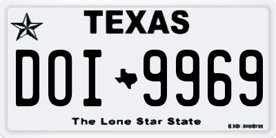 TX license plate DOI9969