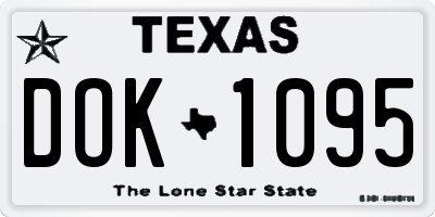 TX license plate DOK1095
