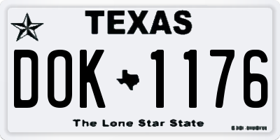 TX license plate DOK1176