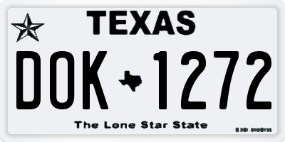 TX license plate DOK1272