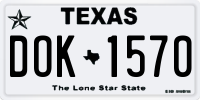 TX license plate DOK1570