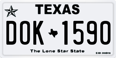 TX license plate DOK1590