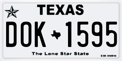 TX license plate DOK1595