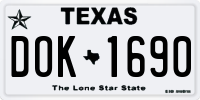 TX license plate DOK1690
