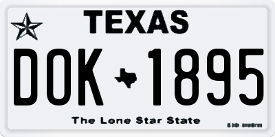 TX license plate DOK1895