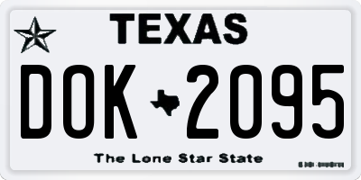 TX license plate DOK2095