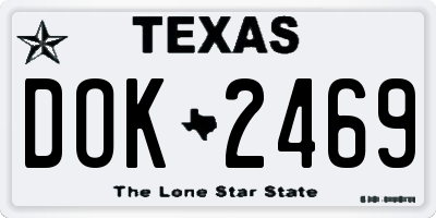TX license plate DOK2469