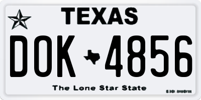 TX license plate DOK4856