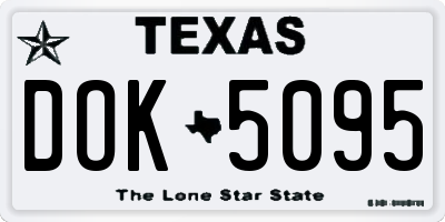 TX license plate DOK5095