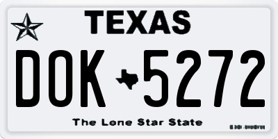TX license plate DOK5272