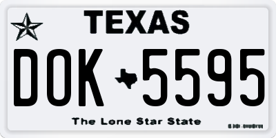 TX license plate DOK5595