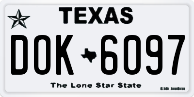 TX license plate DOK6097