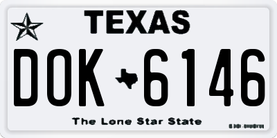 TX license plate DOK6146