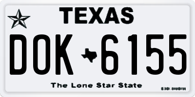 TX license plate DOK6155